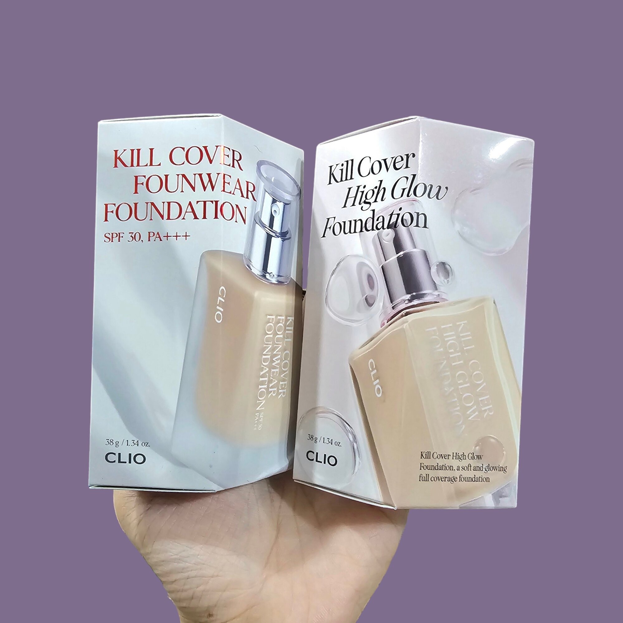 Kem nền Clio Kill Cover Founwear Foundation, Clio Kill Cover High Glow Foundation