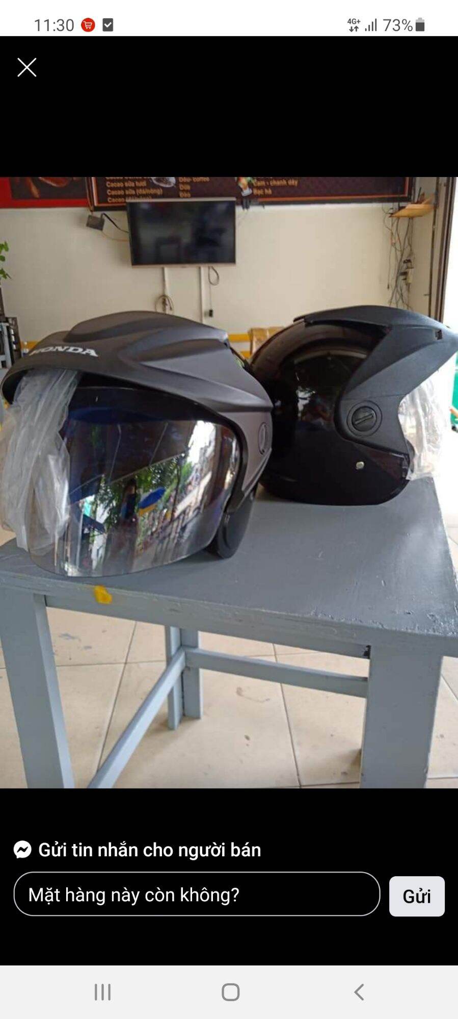 Mũ honda 3/4 nhập khẩu theo xe.