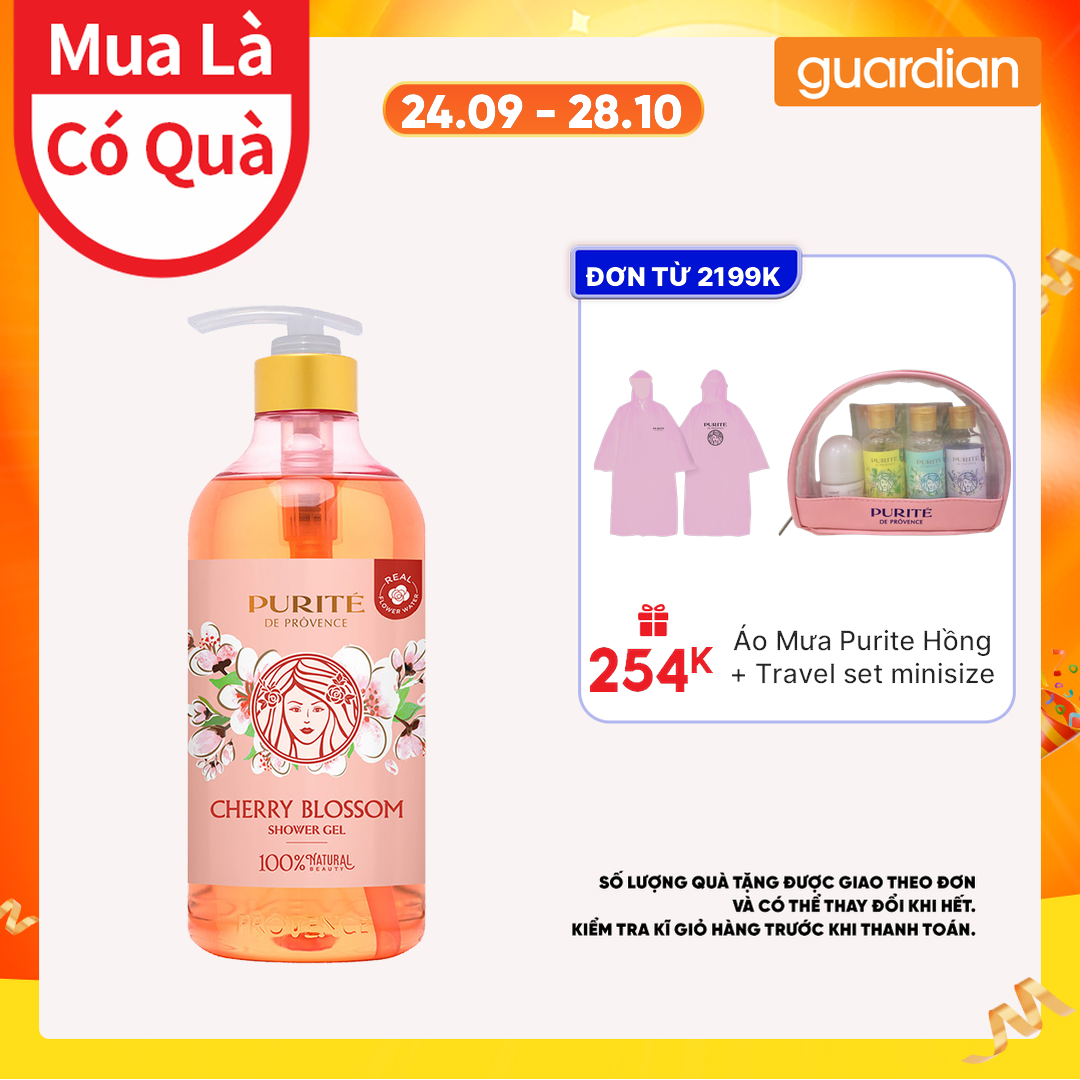 [Gift Quấn Kèm Ngẫu Nhiên] Sữa Tắm Purite Hương Nước Hoa 850Ml Tặng Sữa Tắm 250Ml