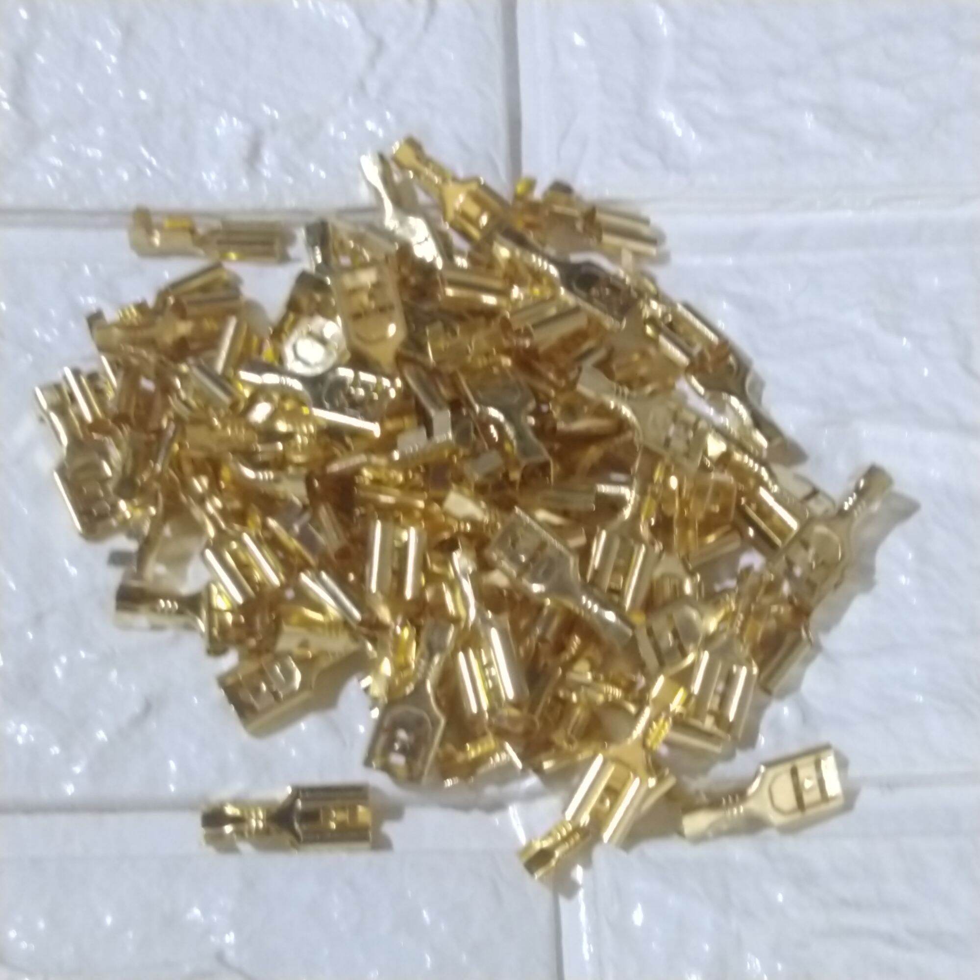 [HCM]100 đầu cos cái đồng thau 6,3mm(cos cái loại dầy 3 dem}.