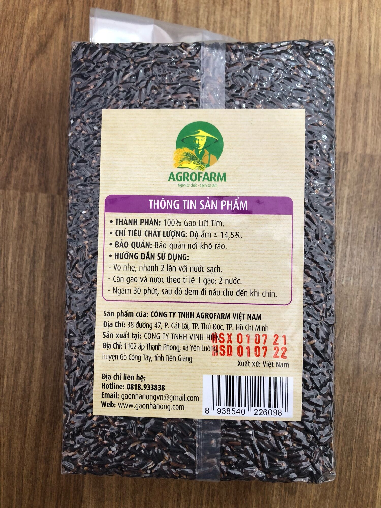 Gạo lứt tím túi 1kg