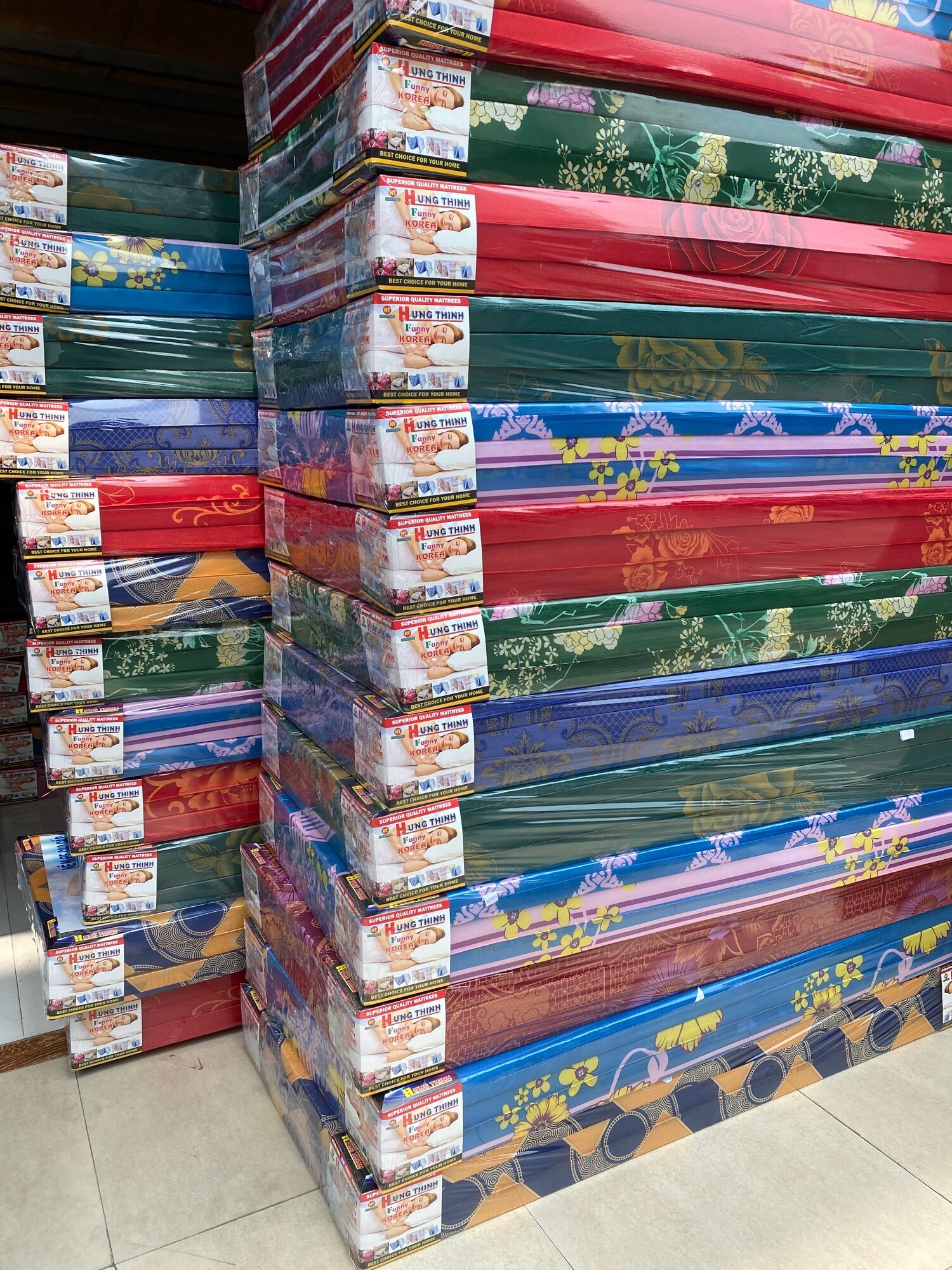 Nệm xếp gấp 3 tấm dày 5cm