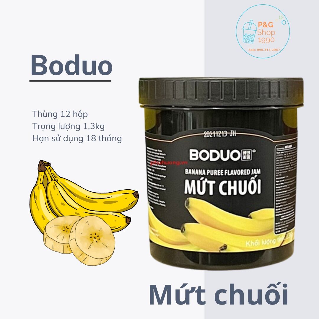 Mứt chuối Boduo hộp 1,3kg