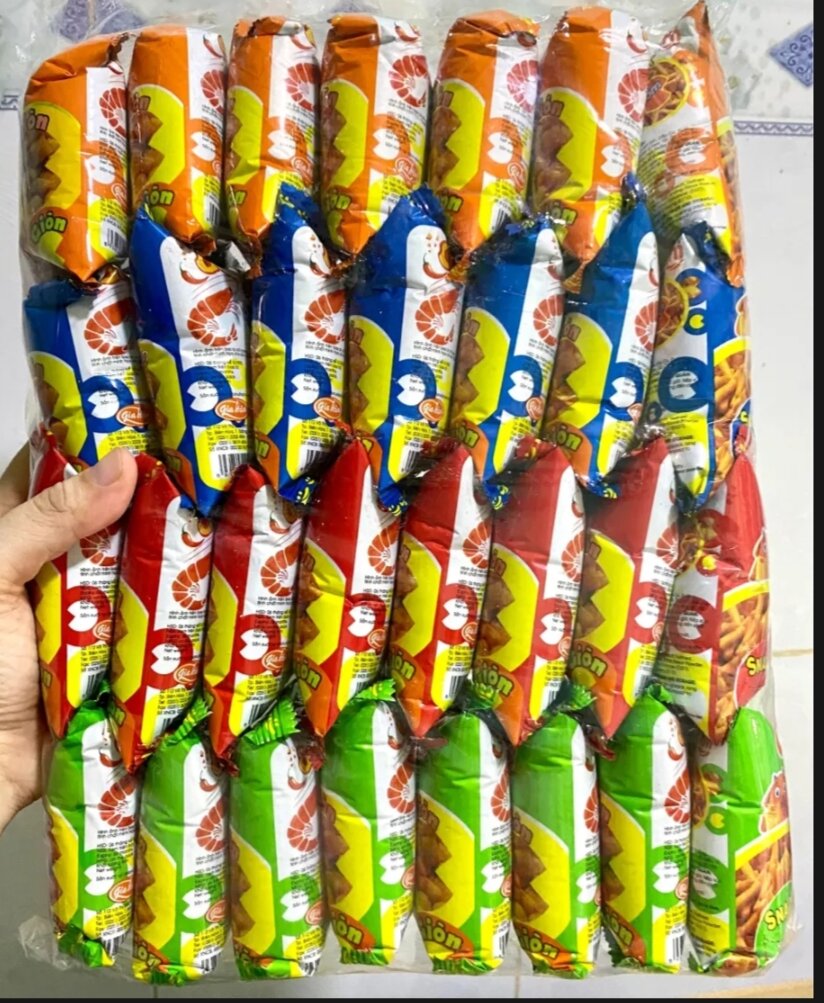Combo 28 gói bánh snack que mini ohihi tuổi thơ