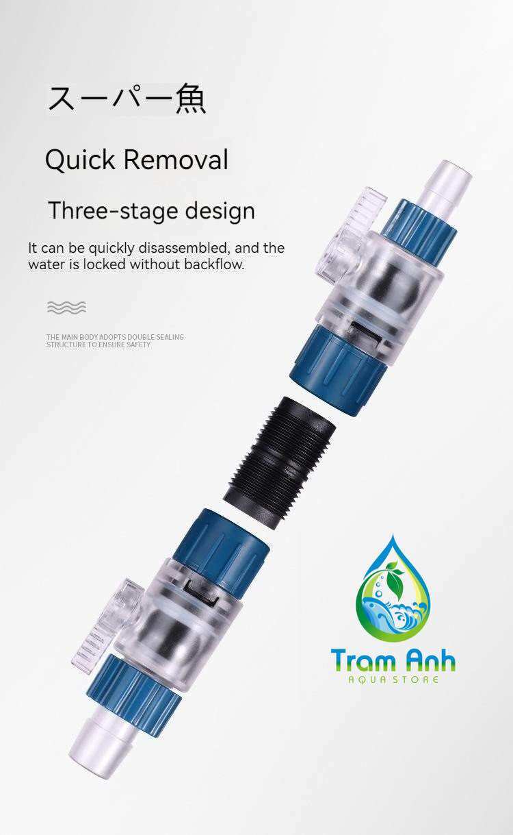 Van khoá đôi MARINE- Doubletap - Van nước cho bể cá - Thuỷ sinh