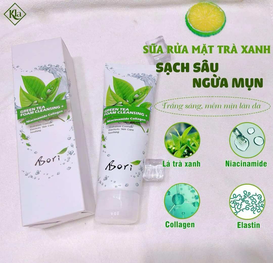 SỮA RỬA MẶT TRẮNG DA TRÀ XANH BORI HÀN QUỐC 120ML