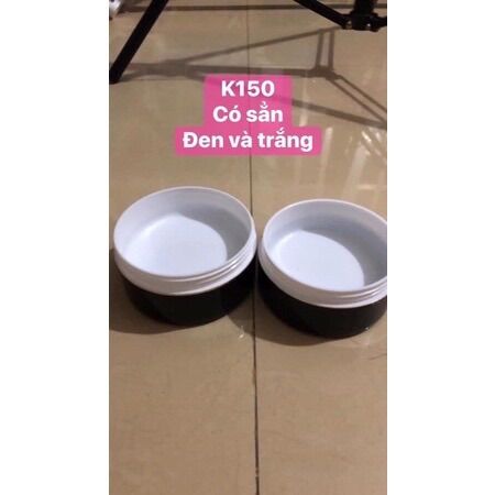 hủ 200gr màu đen có viền (lòng 150gr)