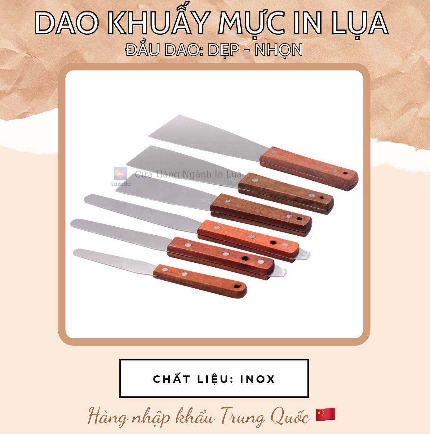 Dao inox khuấy mực in lụa