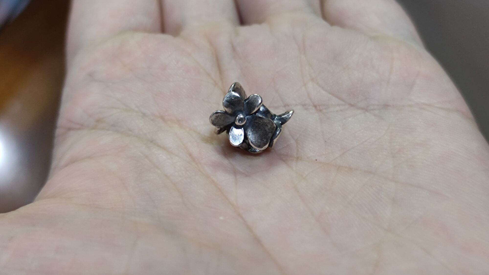 GauBee Charm bạc 925 hoa violet tb tháng 2