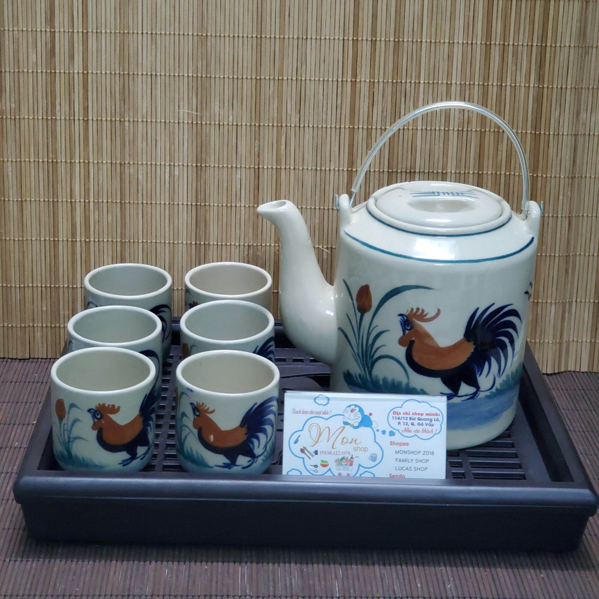 BỘ UỐNG TRÀ 🍵 CON GÀ CAO CẤP 8 MÓN