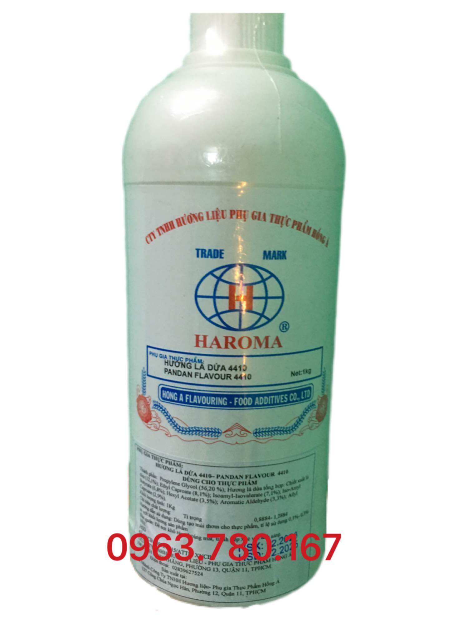 Hương lá dứa-1lít-dùng trong thực phẩm, tạo hương lá dứa cho sản phẩm.