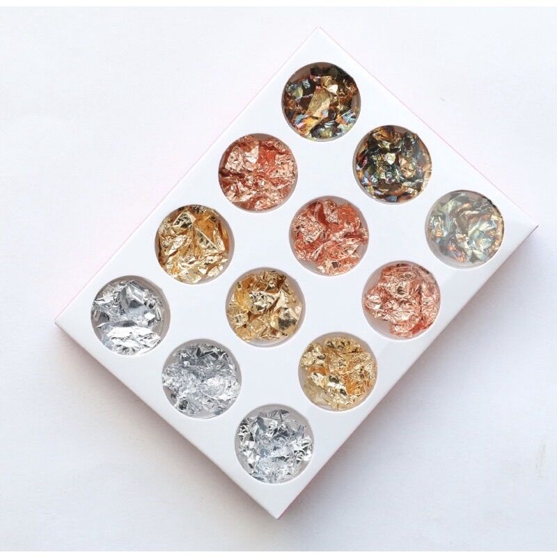 Giấy Bạc Trang Trí Móng 12 hủ ,Phụ Kiện Nail