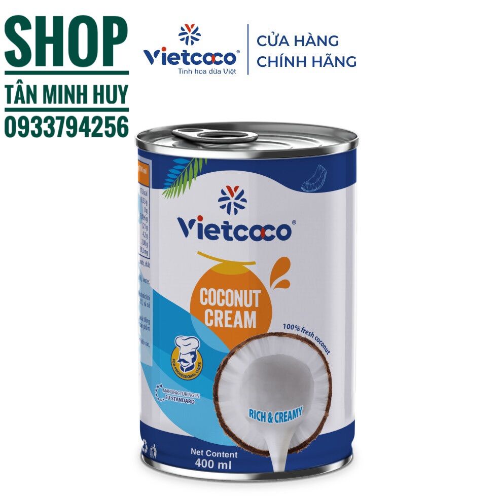 Combo 4Lon Nước Cốt Dừa Tươi VietCoco 400ml