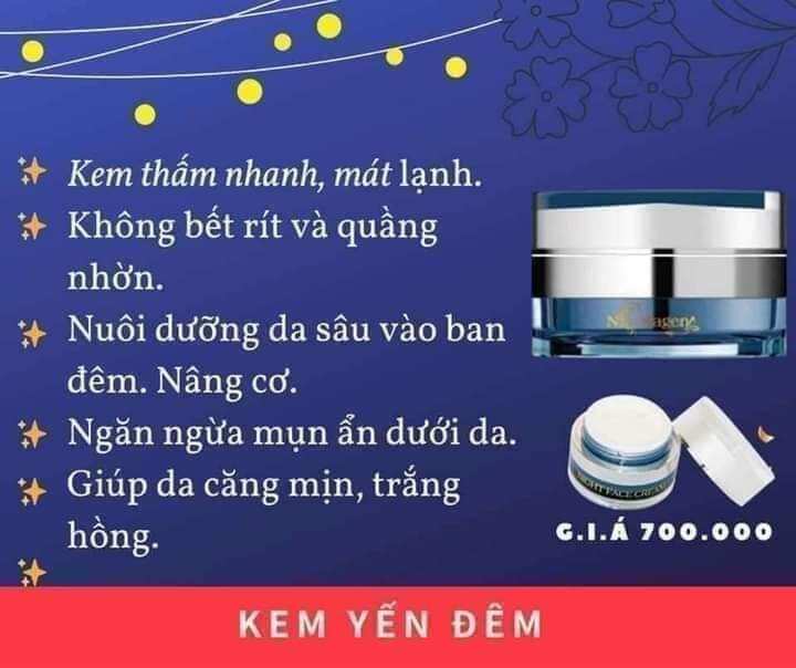 KEM FACE TỔ YẾN BAN ĐÊM DƯỠNG TRẮNG DA N_COLAGEN