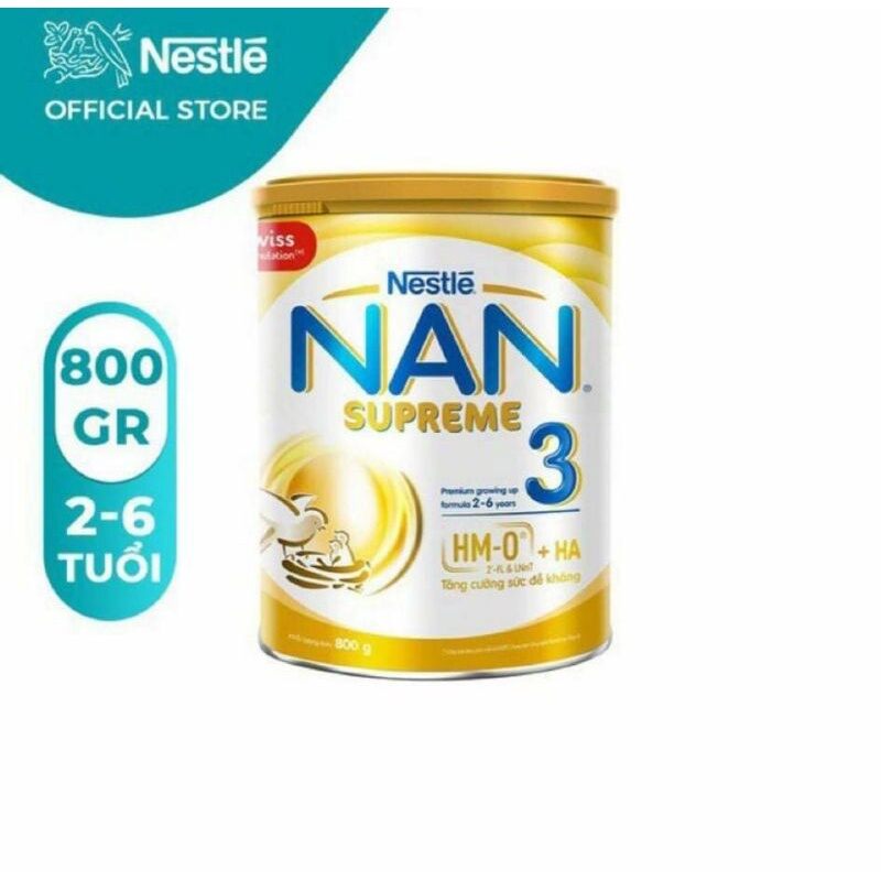 Sữa bột nan supreme 3 800g