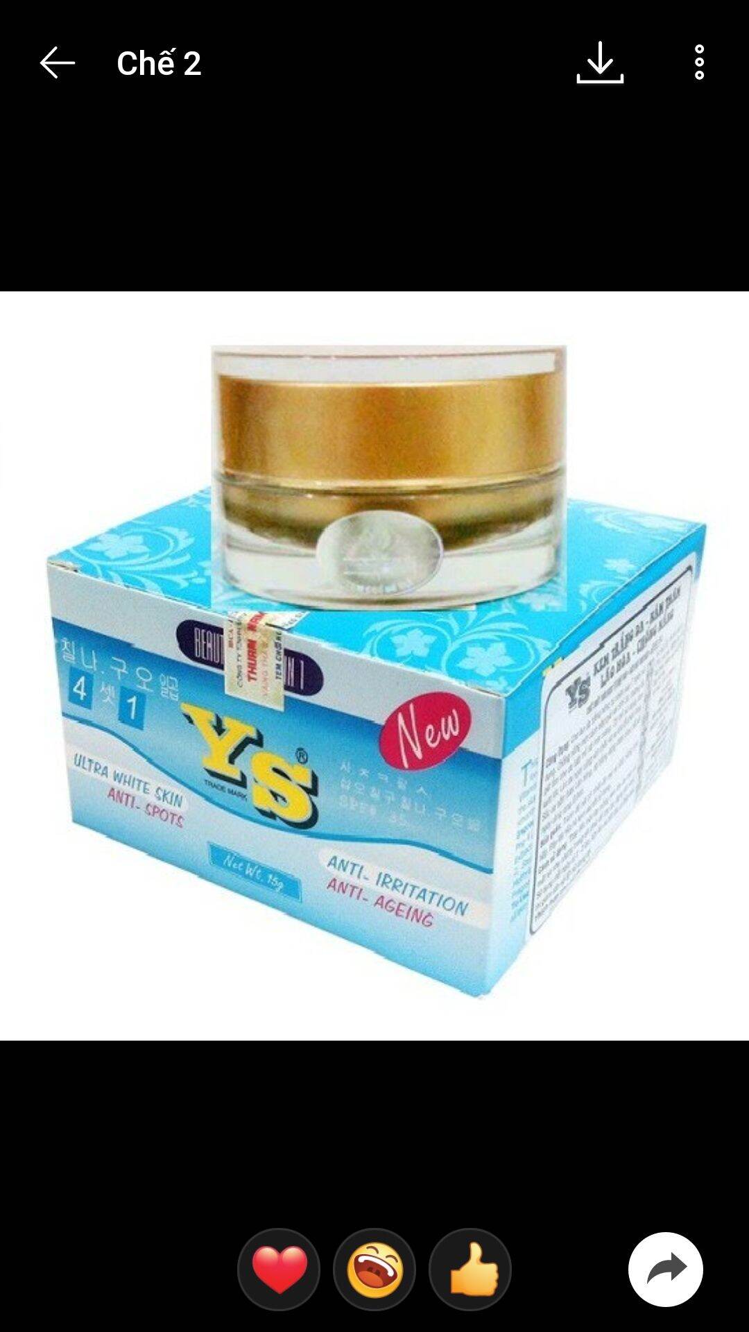 Kem YS xanh 4 in 1 dưỡng siêu trắng da mờ thâm
