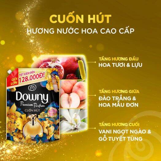 [HCM]Nước xả vải Downy đậm đặc Cuốn Hút 2.2l