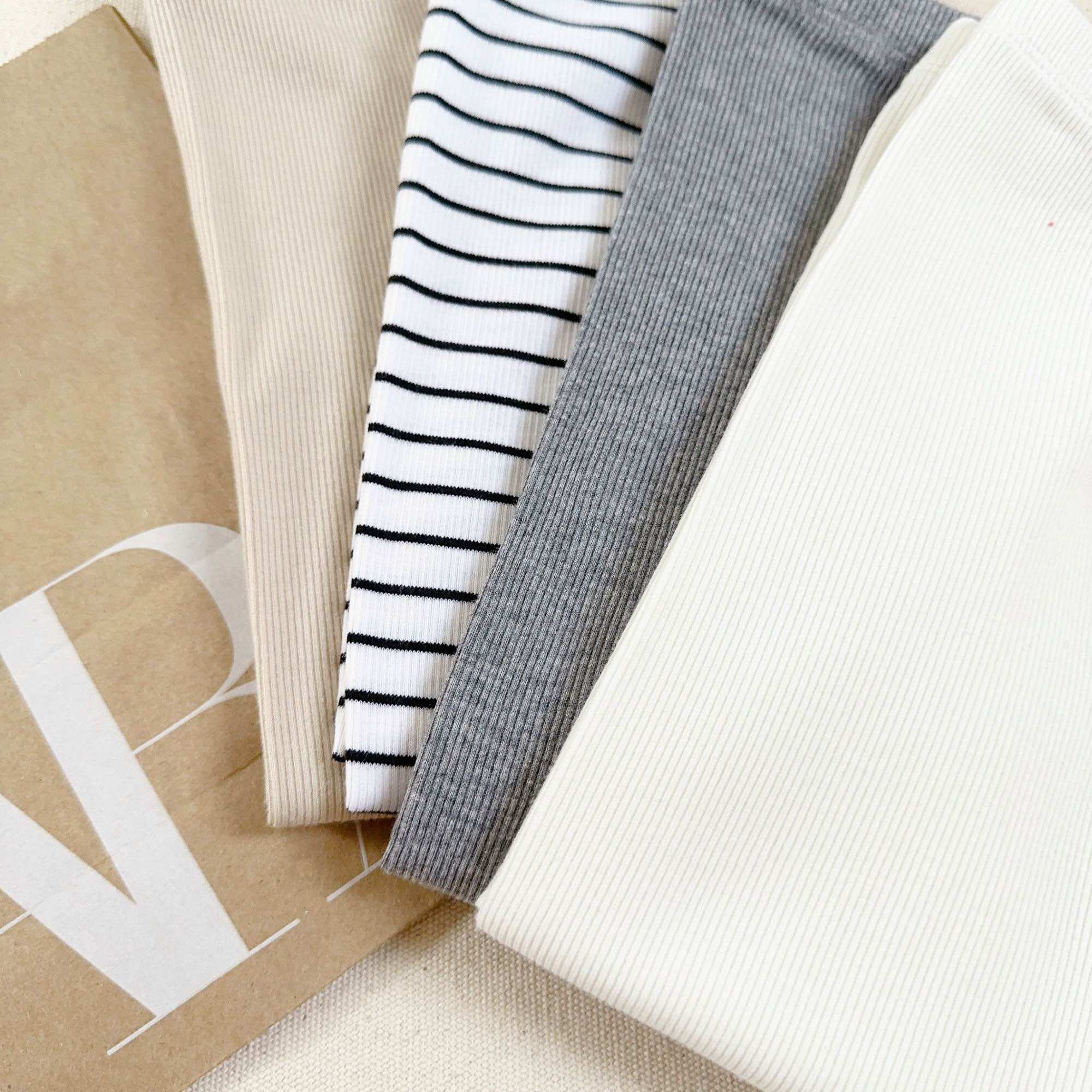 Set 4 quần legging tăm dài cho bé gái