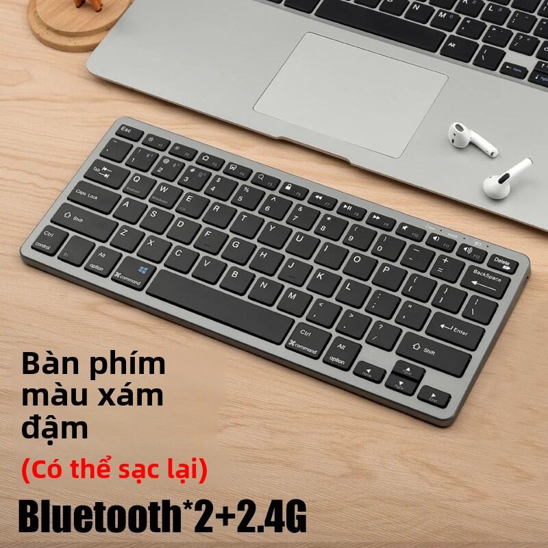 Bàn Phím Không Dây Bluetooth 5.0 & 2.4G Mini Multimedia Cho Laptop PC TV iPad Macbook Android - Bàn Phím Máy Tính Để Bàn 78 Phím Điện Dung