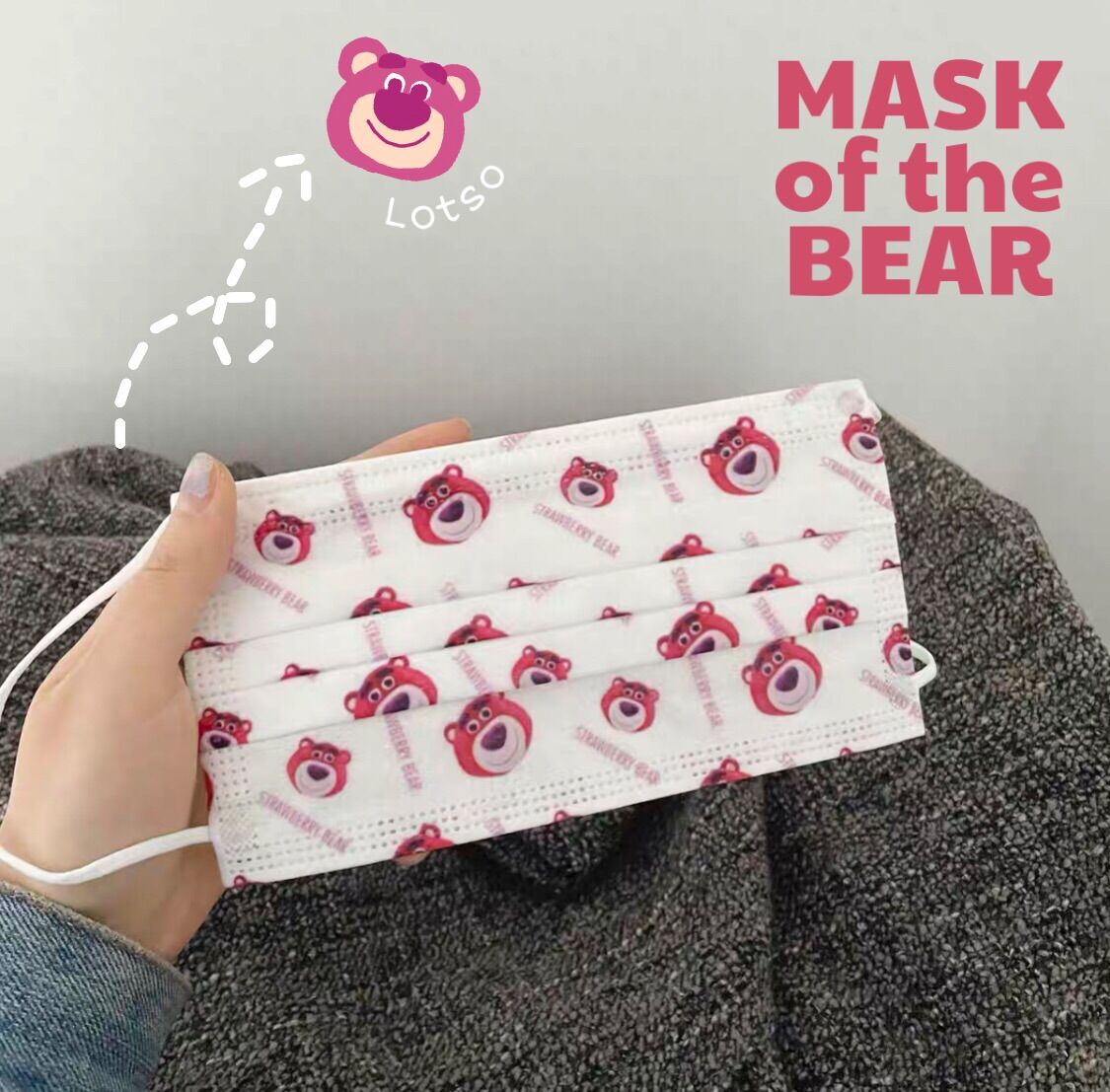 Khẩu trang gấu lotso dễ thương