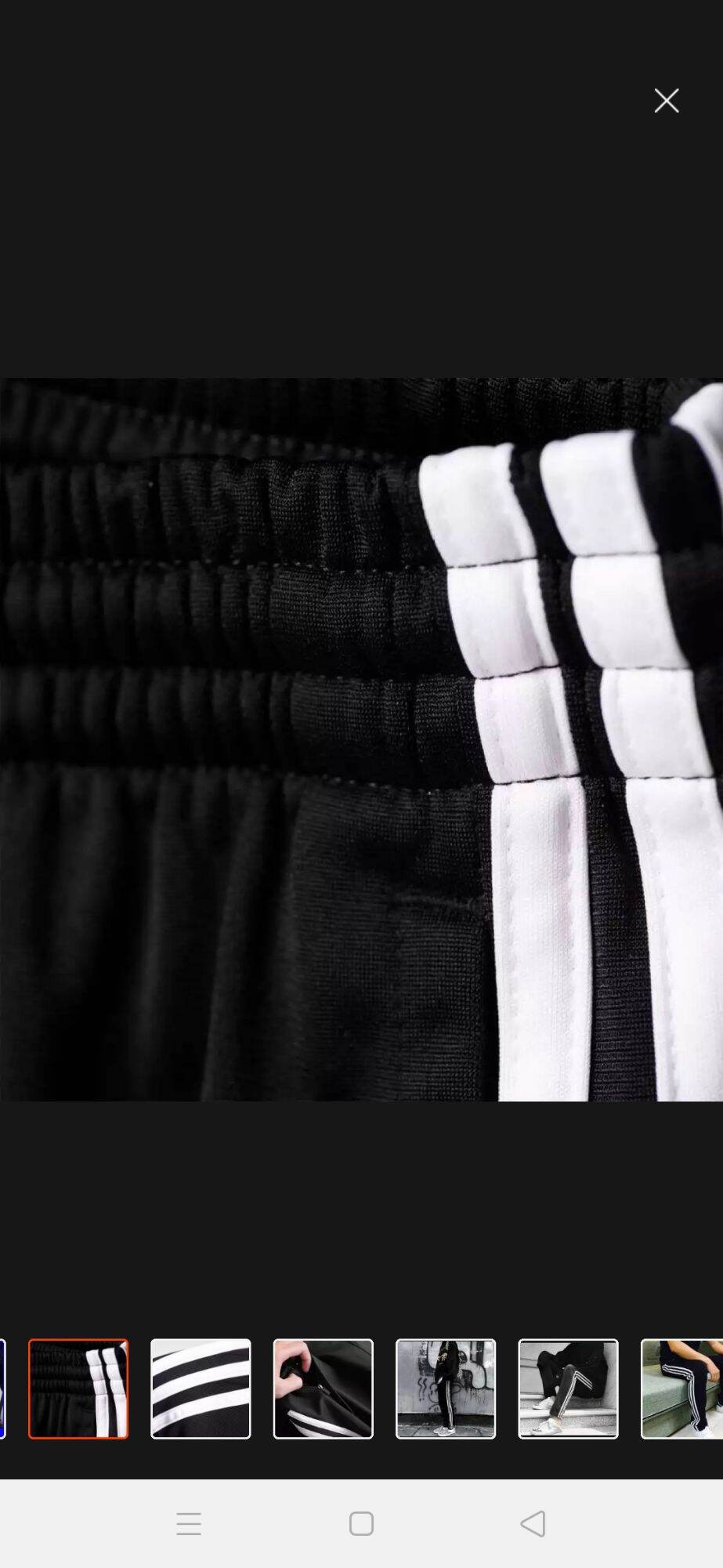 Quần jogger nam nữ 3 sọc đen, trắng.
