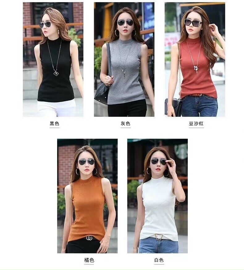 Áo len sát nách cổ 3 phân