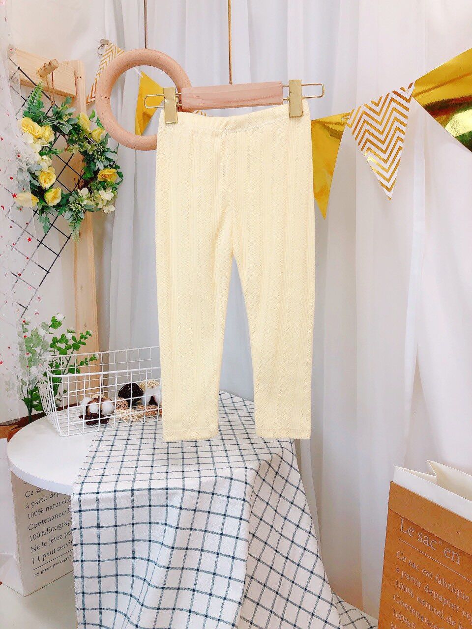 Quần legging thông hơi bé gái