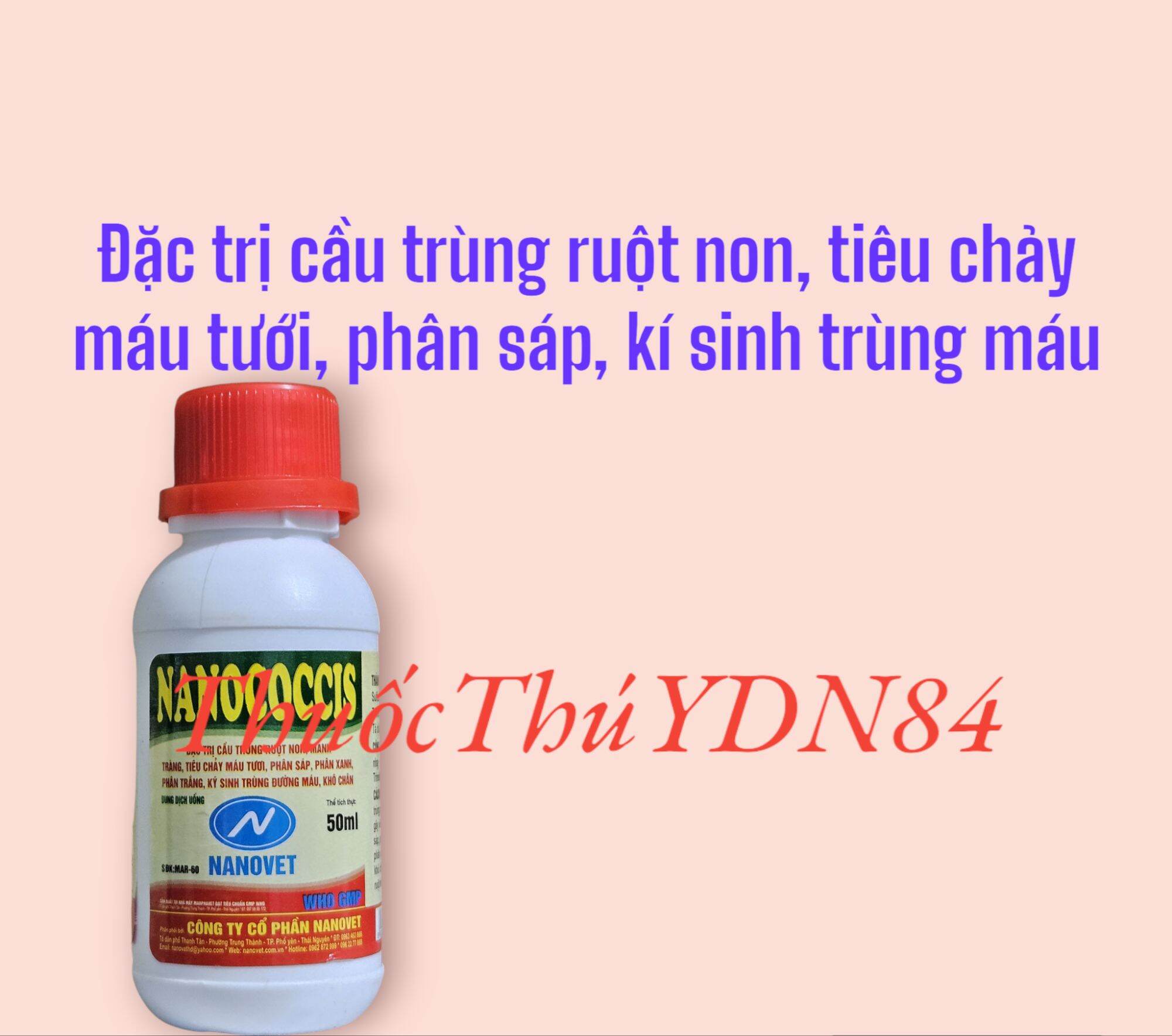 NANOCOCCIS LỌ 50ML CẦU TRÙNG RUỘT NON MANH TRÀNG PHÂN SÁP KÝ SINH TRÙNG MÁU KHÔ CHÂN GÀ VỊT