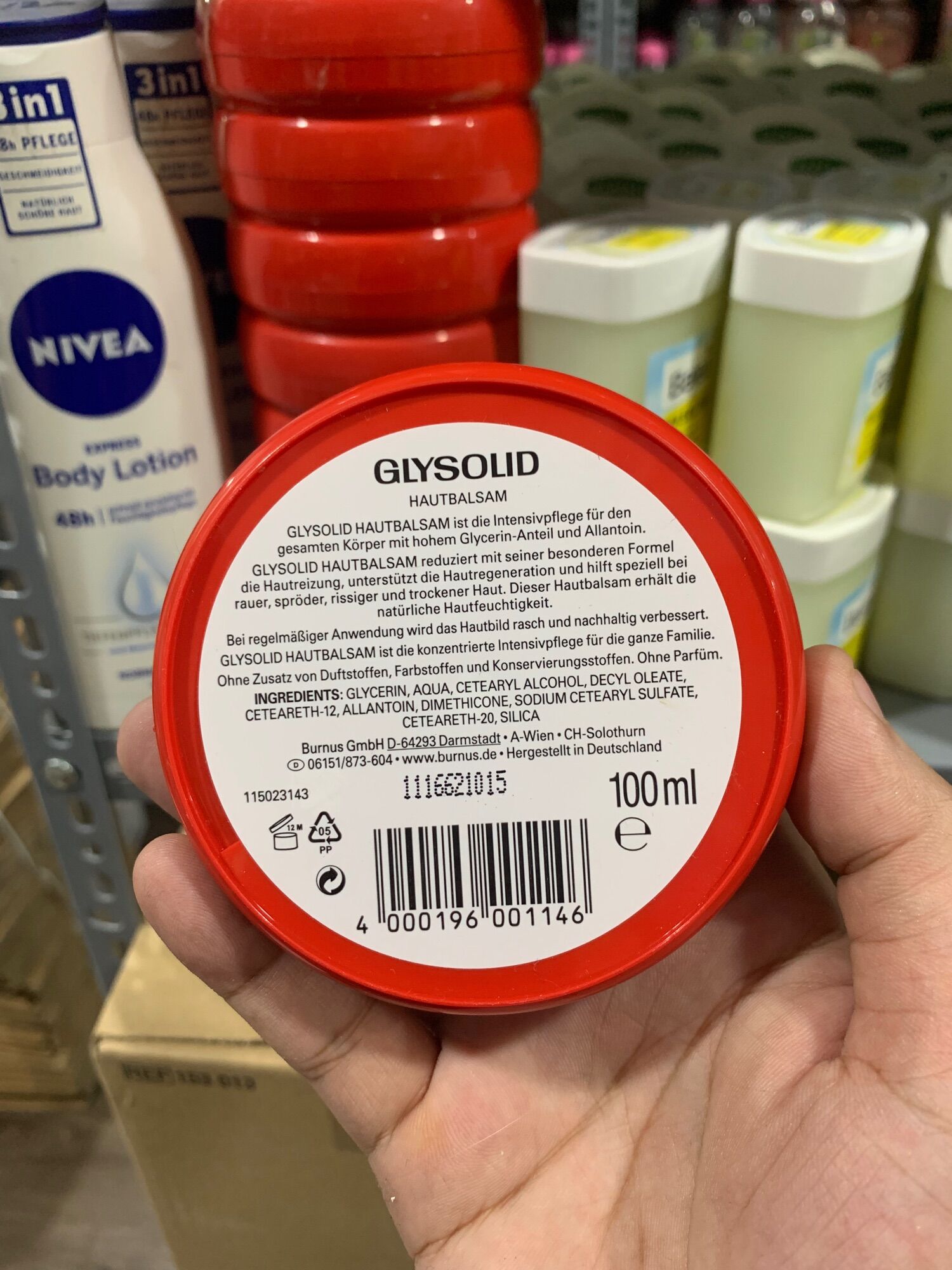 Kem dưỡng da cung cấp ẩm Glysolid, hàng Đức