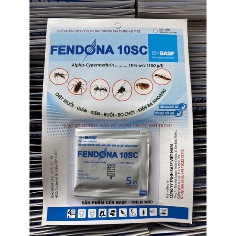 THUỐC DIỆT MUỖI, KIẾN, GIÁN FENDONA 10SC GÓI 5ML