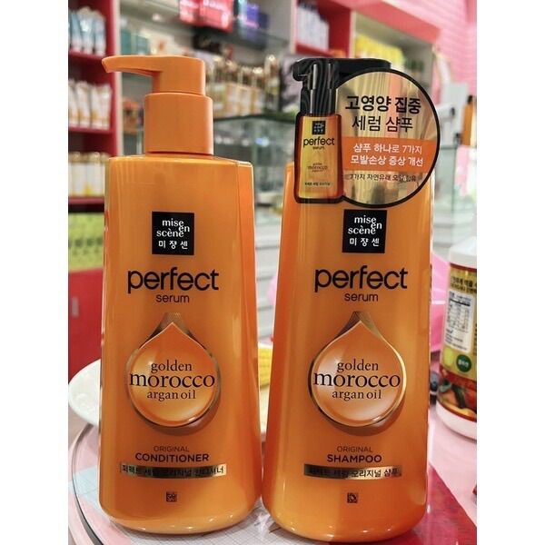 Combo gội và xả mise en scene perfect serum shampoo and conditioner 680ml