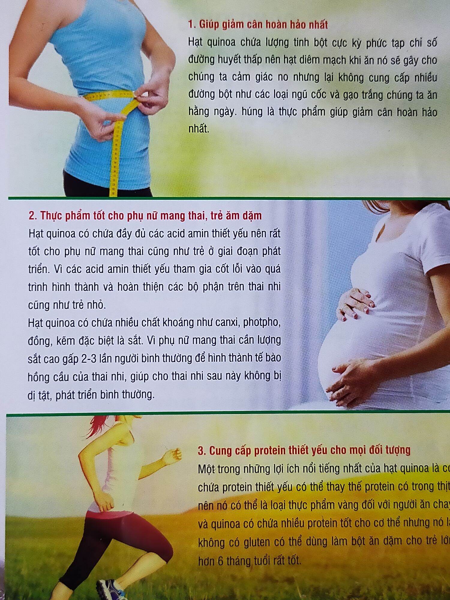 Hạt diêm mạch quinoa trắng/ 3 màu 500g