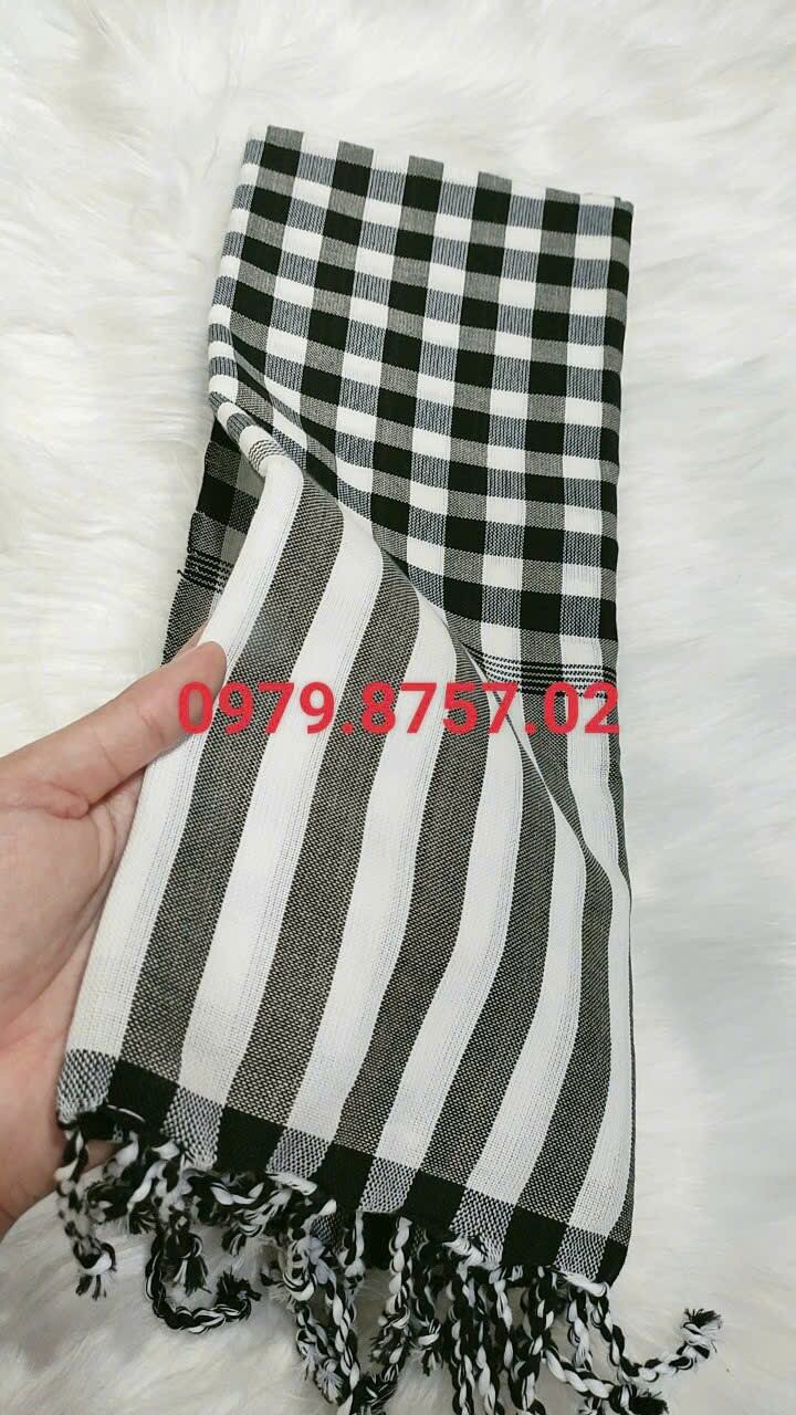 Khăn rằn cambodia màu đen 60x165cm HÀNG ĐẸP