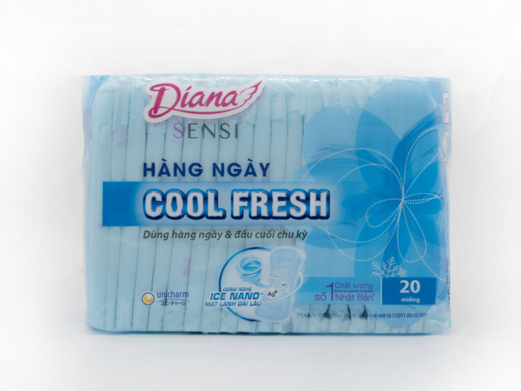 Gói 20miếng Băng vệ sinh hàng ngày Diana sensi cool fresh