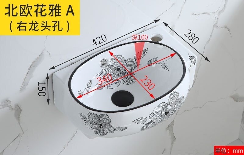 Bộ chậu lavabo treo tường hoặc góc Mini
