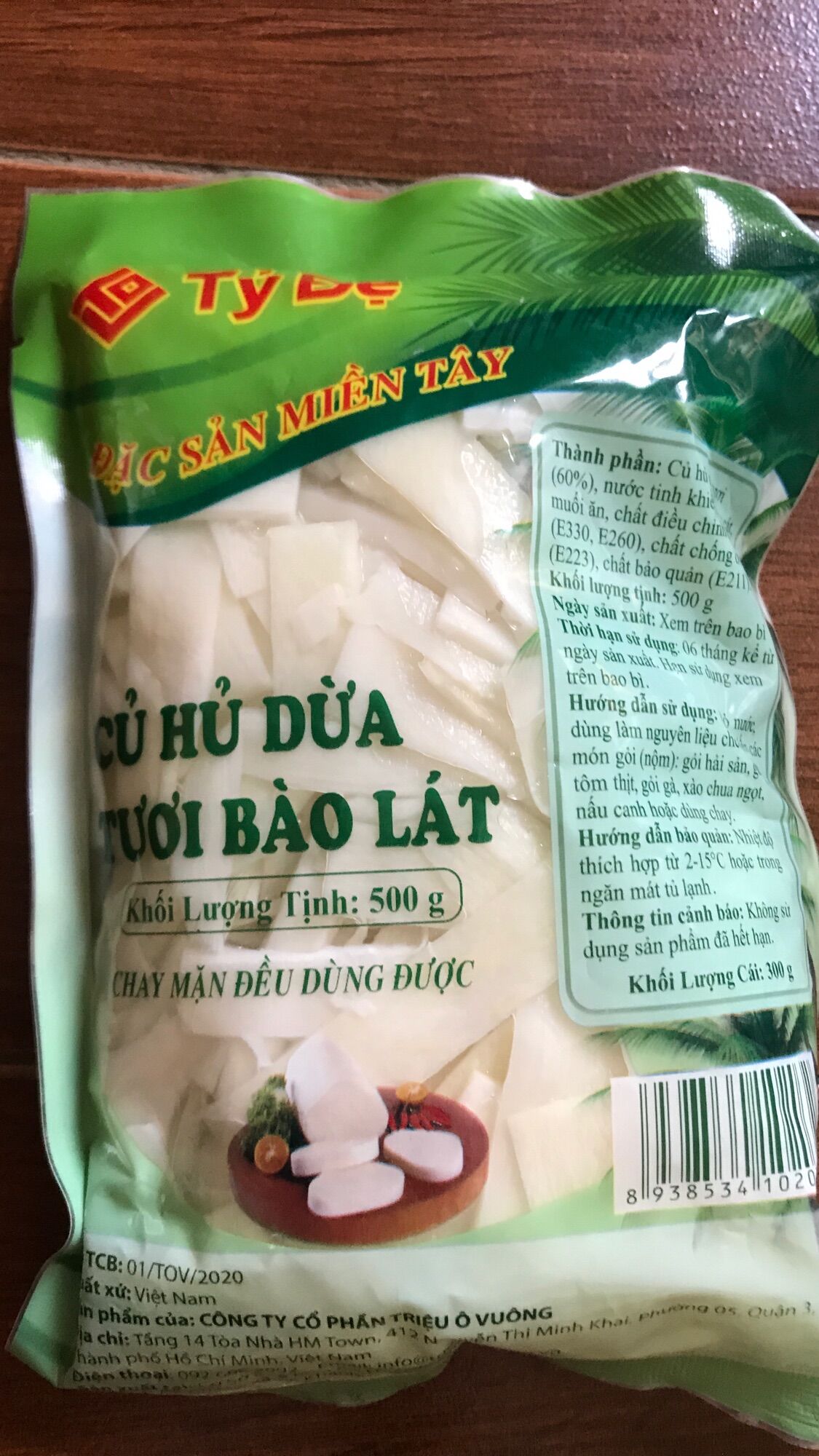 Củ hủ dừa  500g/1túi