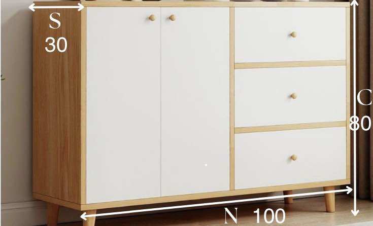 Tủ gỗ đựng đồ nhiều ngăn tiện lợi, kệ giày nhiều ngăn chứa, chất liệu MDF chống thấm, Tủ Giày 5 Cánh