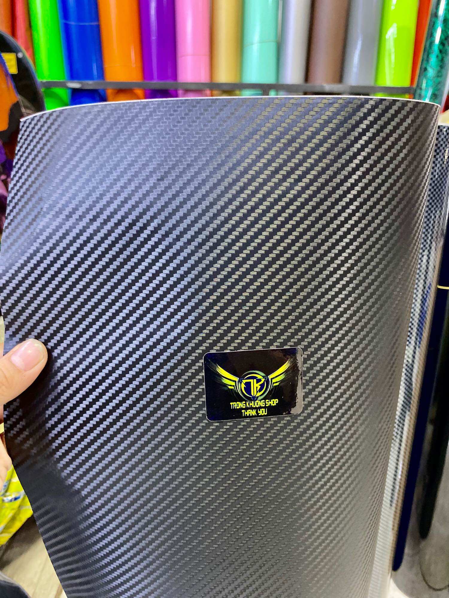 Decal carbon mờ, bóng dán trang trí xe, nội thất, laptop ….