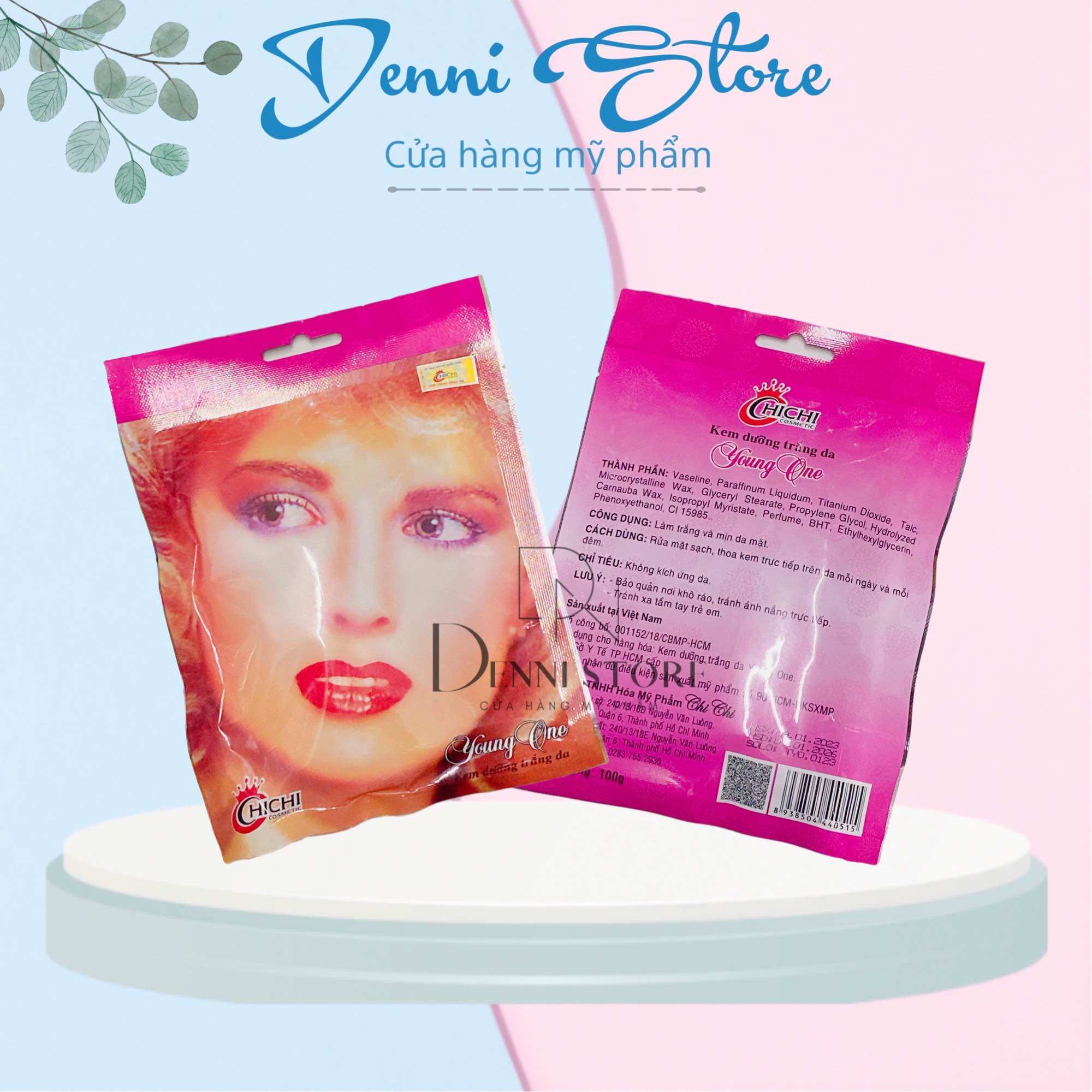 Gói kem dưỡng trắng da cô gái tóc xù Chi Chi 250g - kem young one chi chi 250g