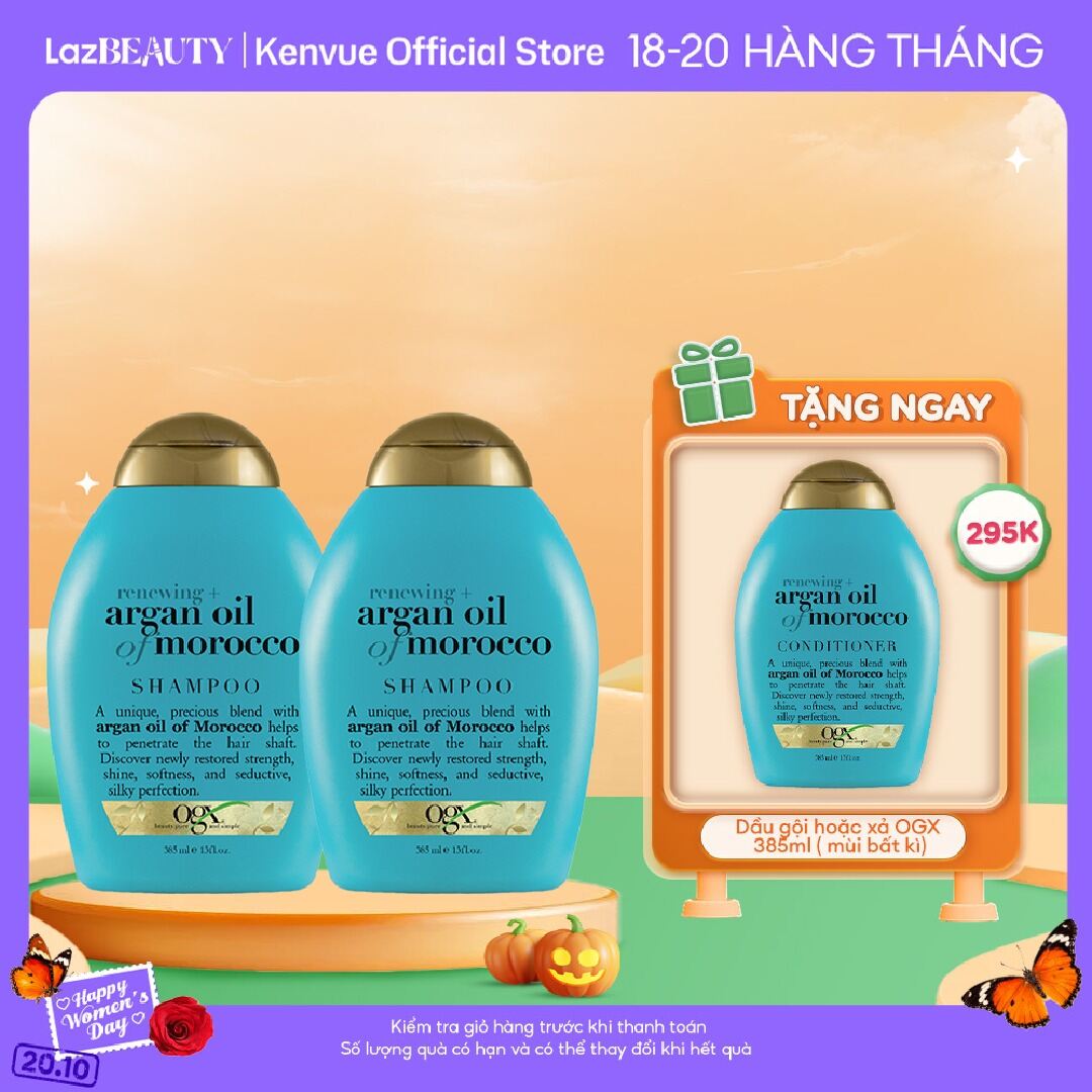 Combo 2 Chai Dầu Gội Đầu OGX - Dung Tích 385mlx2