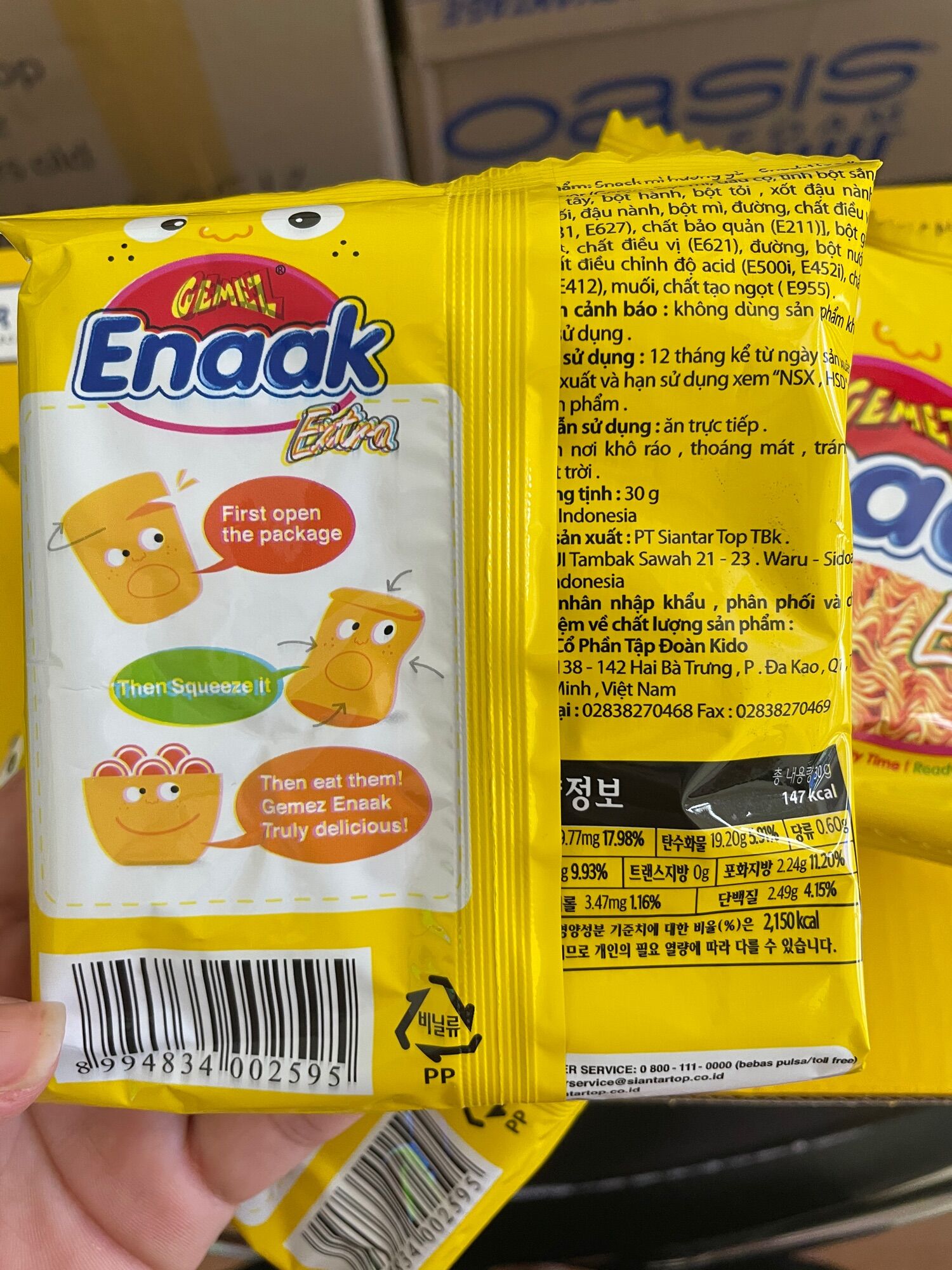 [HCM]Set 05 gói snack mì Enaak - indonesia