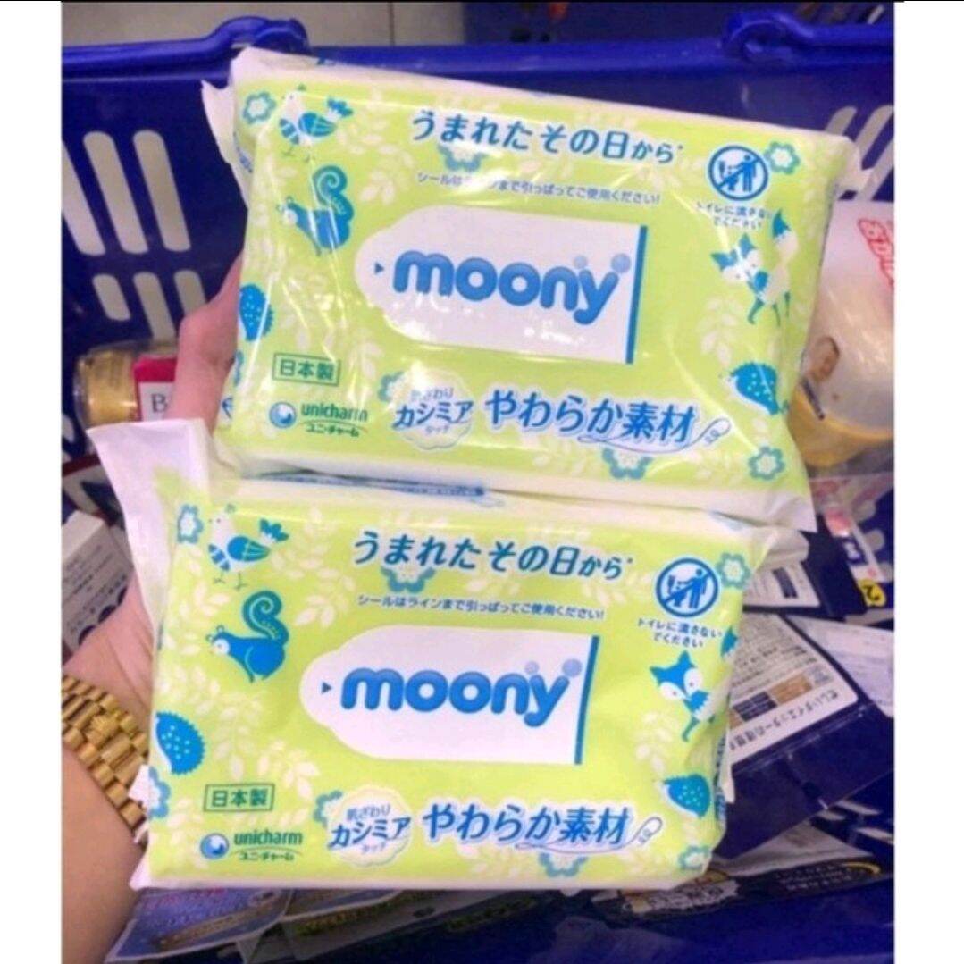 [HCM]Khăn Giấy ướt Moony Nhật 80 tờ không mùi