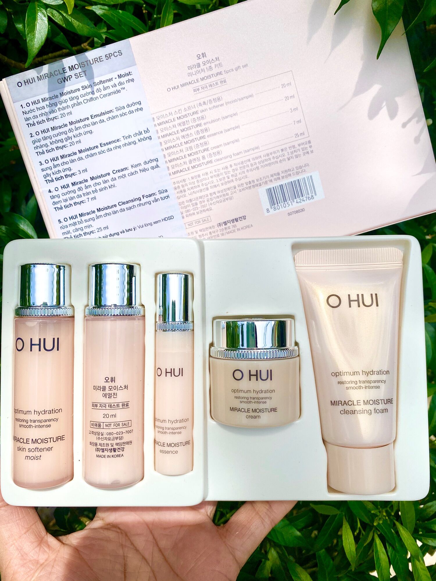 Chuẩn Auth - Bộ set dưỡng ẩm da dịu nhe Ohui Miracle 5 món