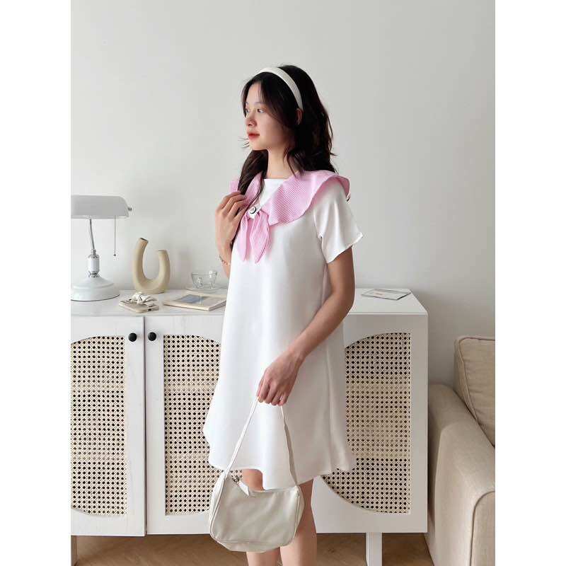 Váy-Đầm suông cổ thắt nơ thuỷ thủ