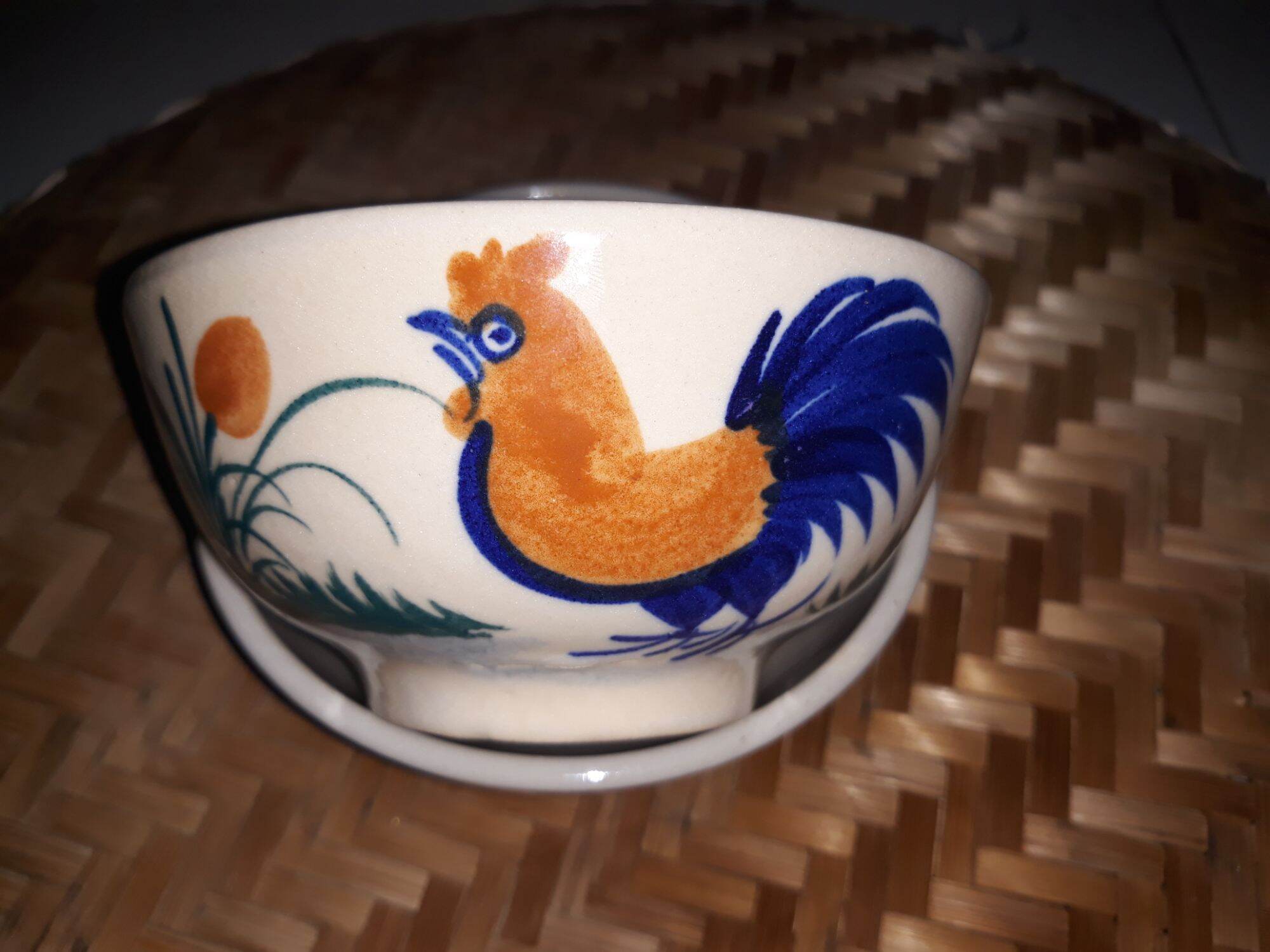 Chén Sành kiểu xưa vẽ gà hàng đẹp 38k/cái