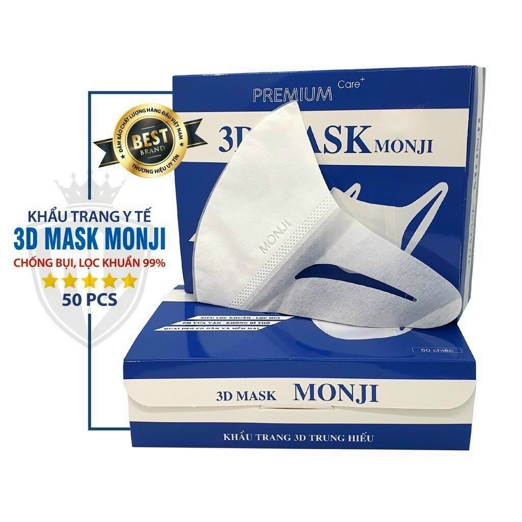 Khẩu trang 3D người lớn hộp 50cái