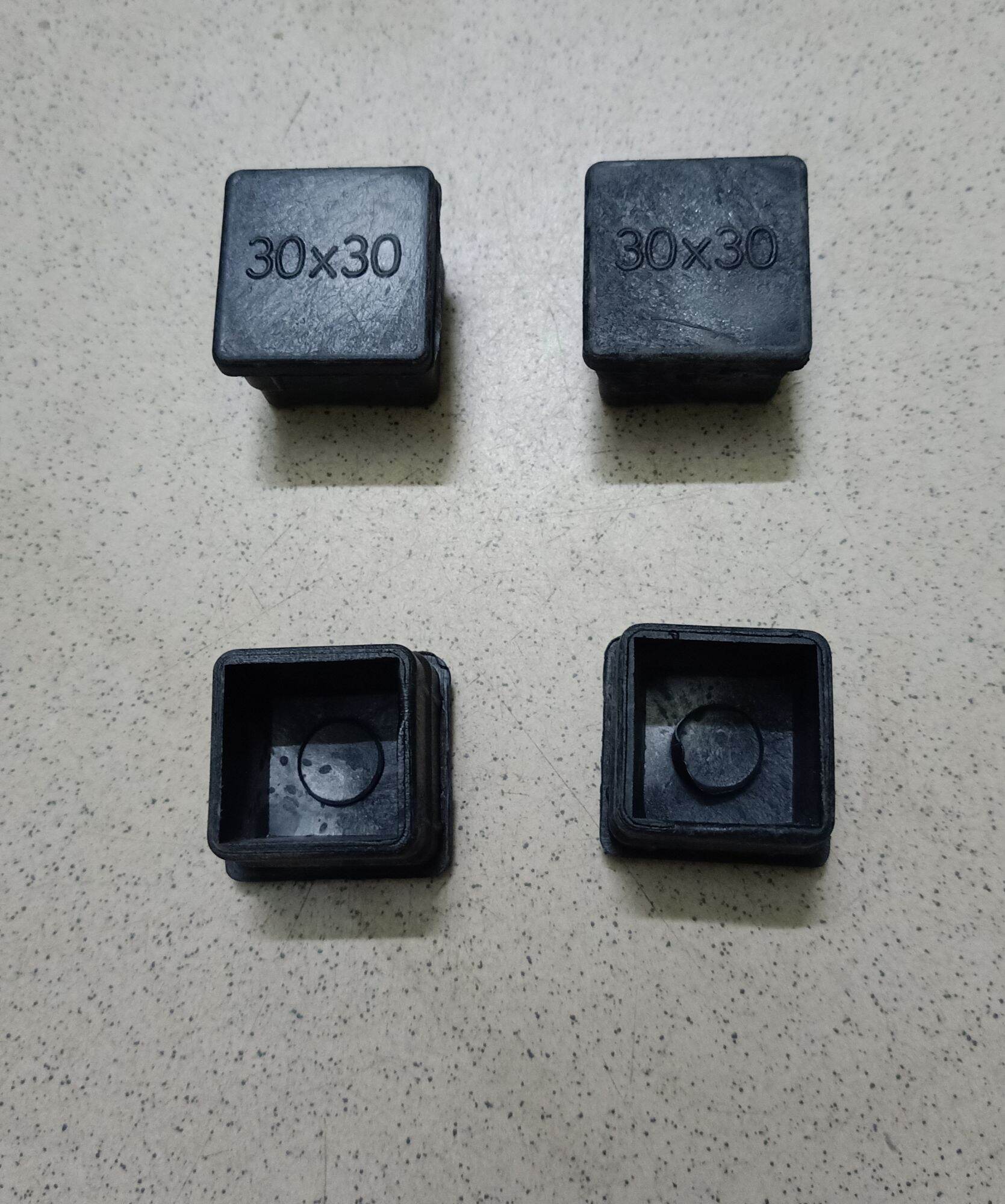 Combo 20 chiếc bịt trong 30x30 núm, chụp, chân đế, nút cao su bịt chân bàn ghế, ống hộp sắt, inox