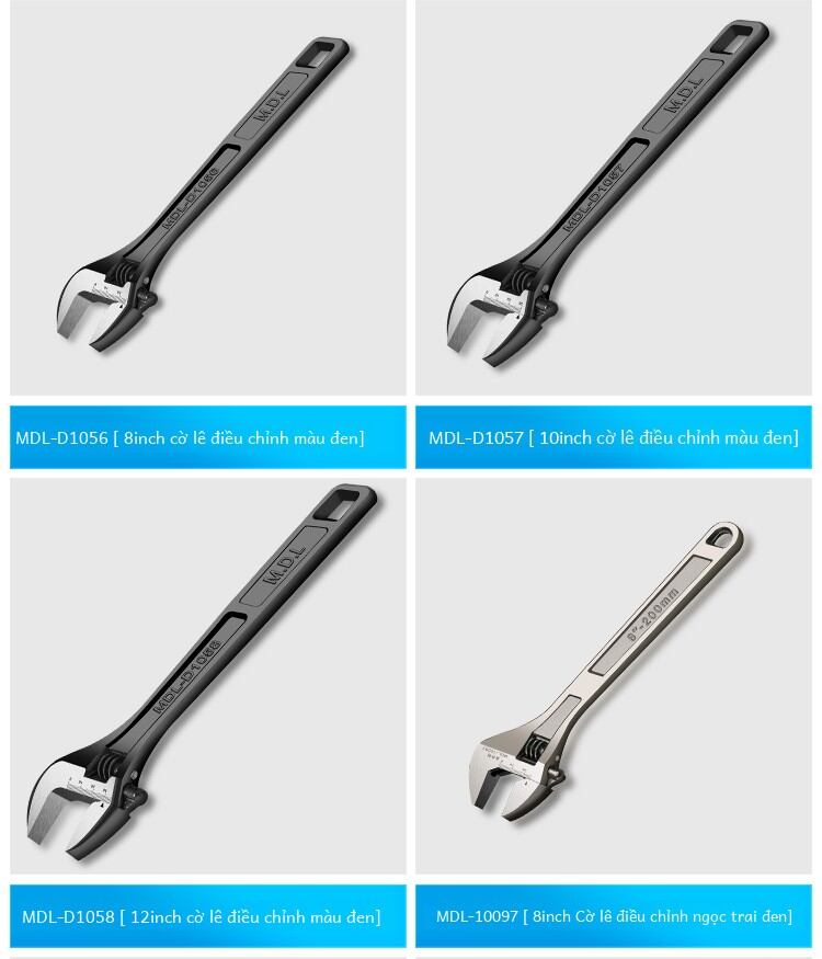 Multifunctional Adjustable Wrench Universal Wrench Shifting Spanner German Imported Large Open-End Wrench 6-Inch 8-Inch Wrench