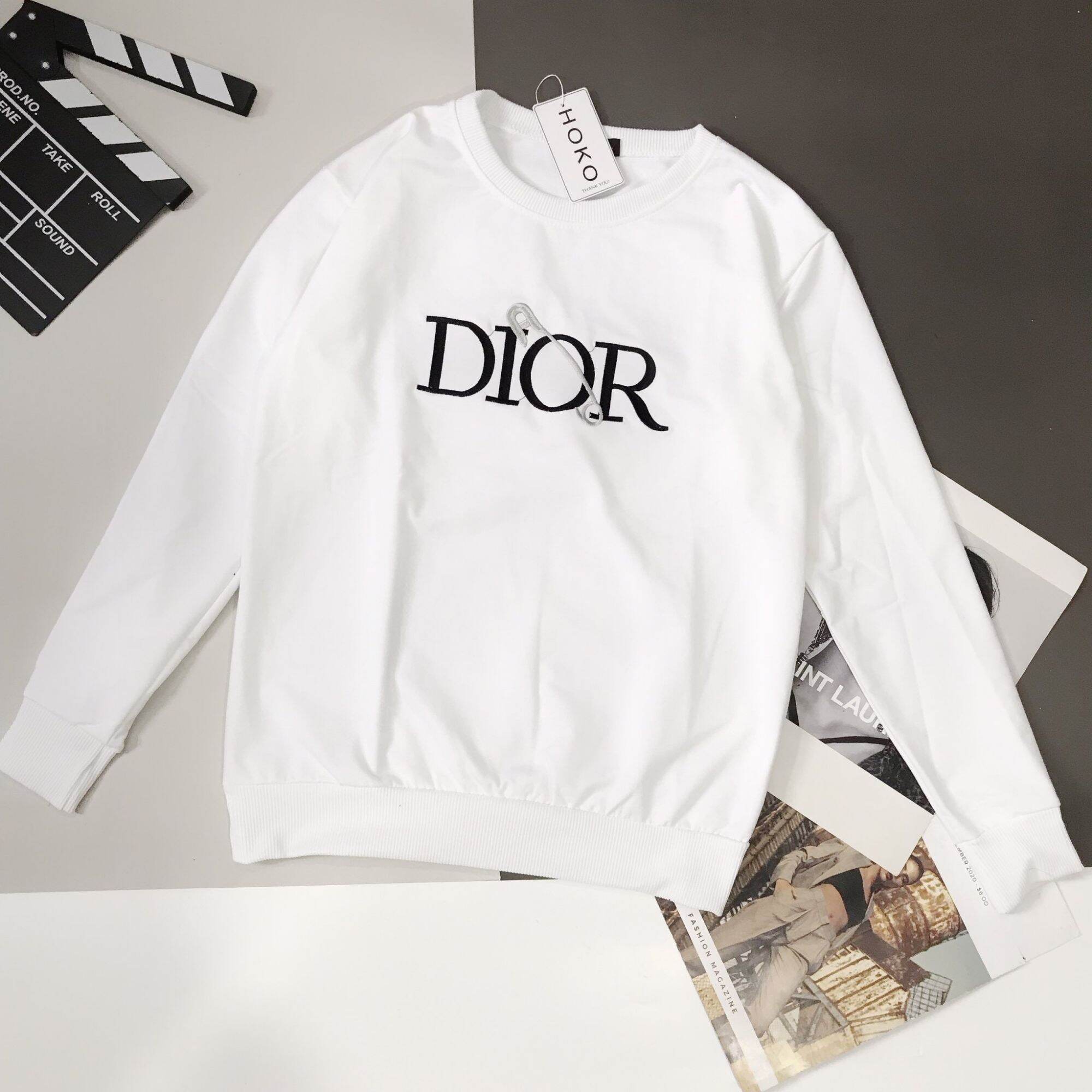 Giảm giá Dior áo thun tay dài cổ tròn in chữ 3d thời trang  BeeCost