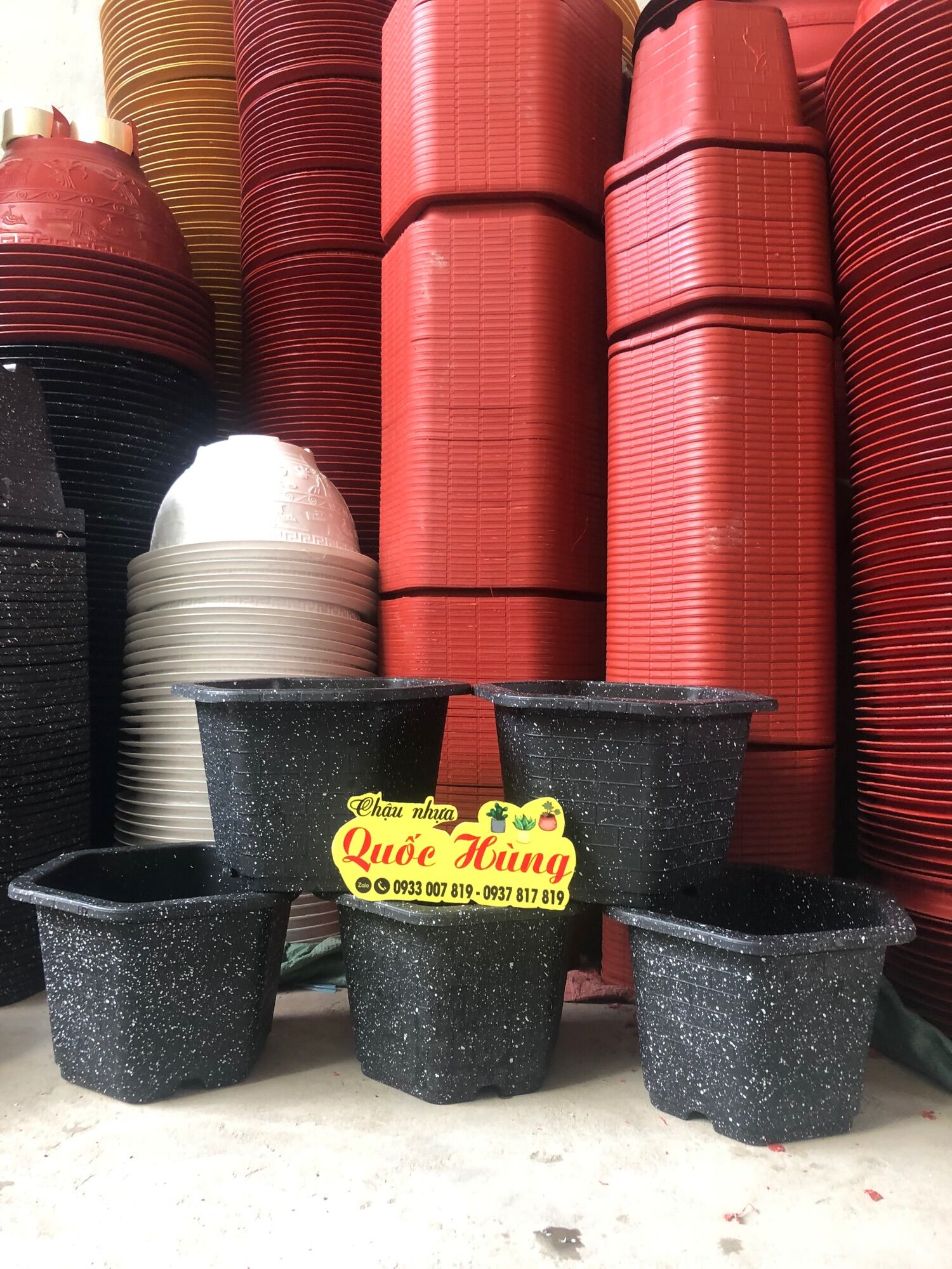 Combo 10 chậu FA450 đen